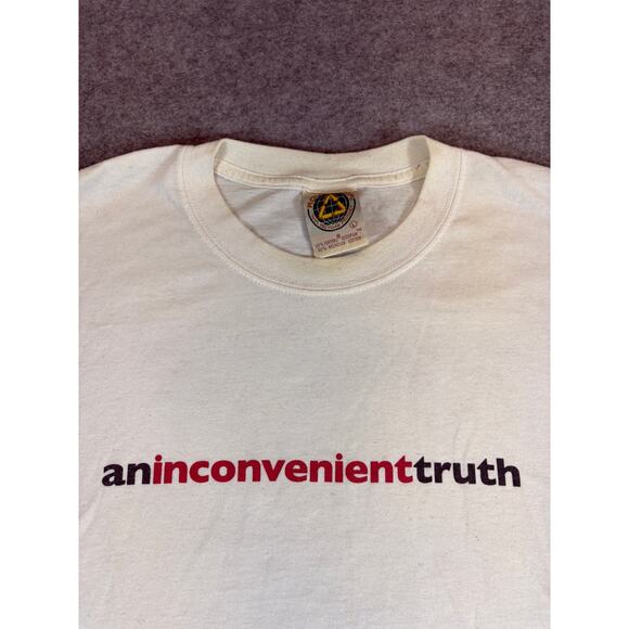 VTG An Inconvenient Truth Global Warning Movie Promo Graphic T shirt Al Gore L - Picture 5 of 8